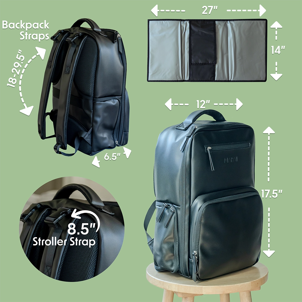 Mapaii Organizer Backpack — Black - Image 9