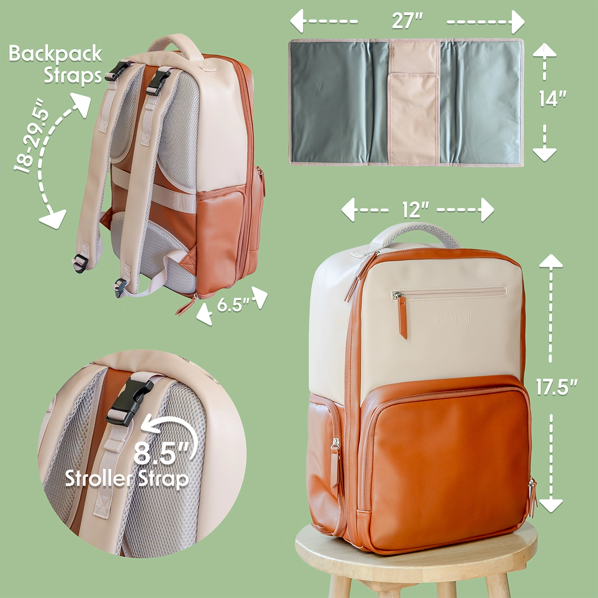 Mapaii Organizer Backpack — Sand - Image 8